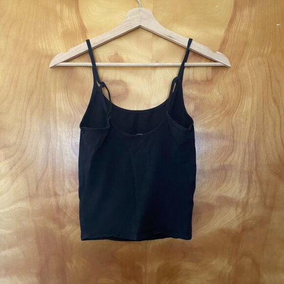 Organic Basics Core Singlet Women's S Black Sleeveless Tank Cropped Camisole - Picture 3 of 8